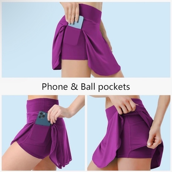 High Waisted Mesh Layered Athletic Skirt Size 10 NWT - Picture 3 of 5